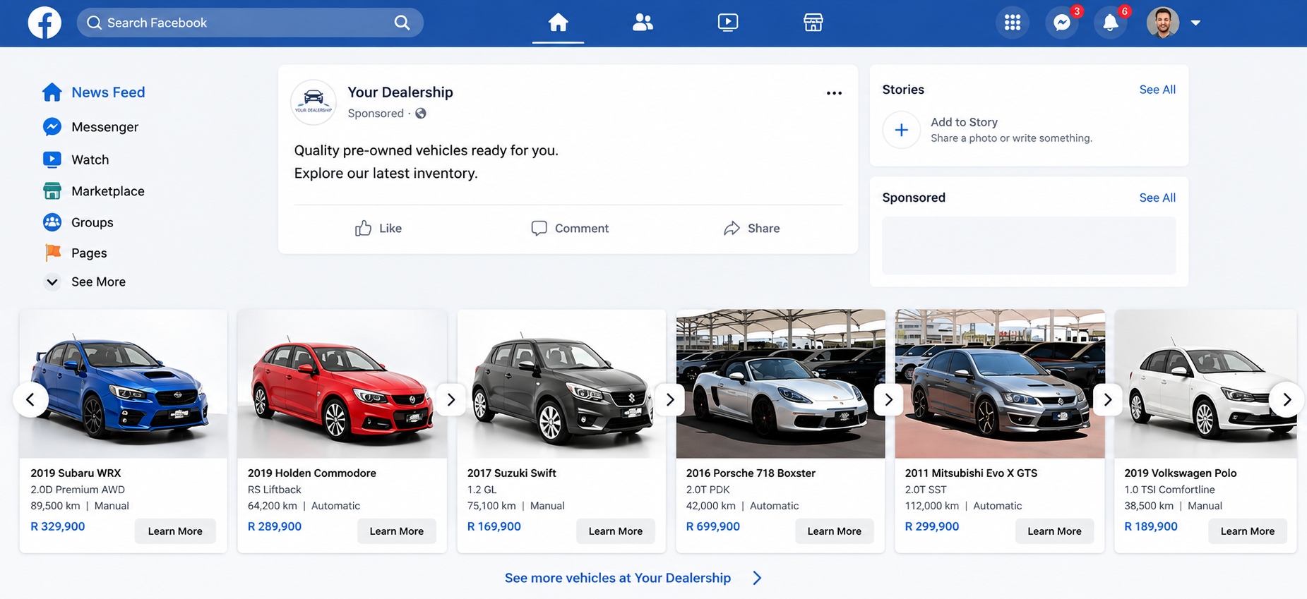 social media ads for car dealerships